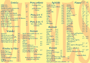 Menu. Création de maquette pour l'imprimerie, WebInk votre imprimeur à Marseille 13007