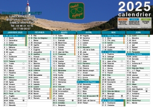 Calendrier. Création de maquette pour l'imprimerie, WebInk votre imprimeur à Marseille 13007