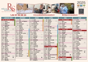 Calendrier. Création de maquette pour l'imprimerie, WebInk votre imprimeur à Marseille 13007