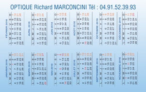 Calendrier. Création de maquette pour l'imprimerie, WebInk votre imprimeur à Marseille 13007
