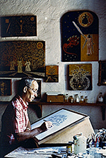 L'atelier de l'artiste peintre Charles Sahuguet