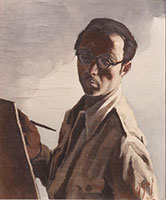 Tableau de Charles Sahuguet : Autoportrait - 1942