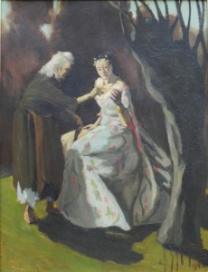 Tableau de Charles Sahuguet : Dans les lignes de la main -1945 loading=