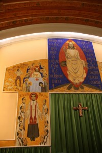 Tableau de l'artiste peintre Charles Sahuguet : Don Bosco Landser - 1956