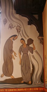 Tableau de l'artiste peintre Charles Sahuguet : La Samaritaine Mulhouse - 1954 - 1955