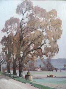 Tableau de Charles Sahuguet : La Croix des Ormes