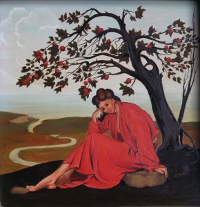 Tableau de Charles Sahuguet : La Melancolie - Bois -1948