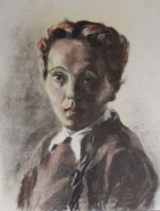 Tableau de Charles Sahuguet : Marie-Henriette fusain