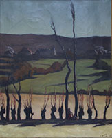 Tableau de Charles Sahuguet : Paysage d'Auvergne - 1944