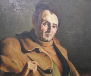 Tableau de Charles Sahuguet : L’ homme à la pipe - 1944