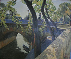 Tableau de Charles Sahuguet : Pont de Paris - 1937