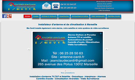 Antenne Cardi - Création de site web par Webink à Marseille