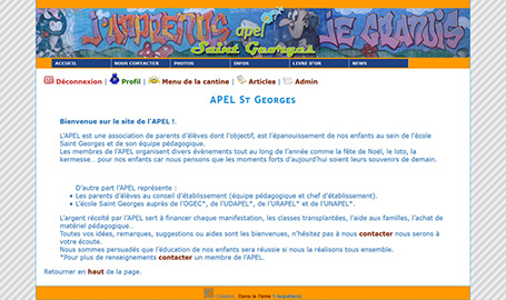APEL St Georges - Création de site web par Webink à Marseille