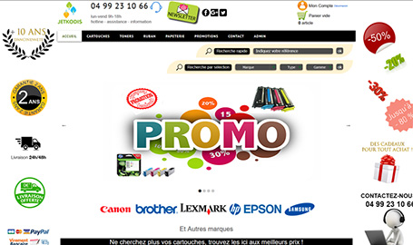 Création site de vente en ligne de cartouche d'encre