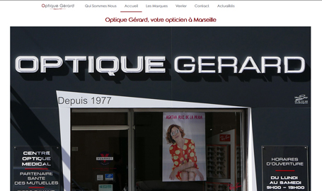 Optique Gérard - Création de site web par Webink à Marseille