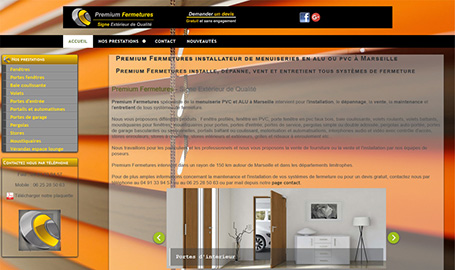 Premium Fermetures - Création de site web par Webink à Marseille